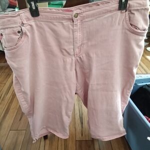 Woman Within Light Pink Capri Pants Size 24WP